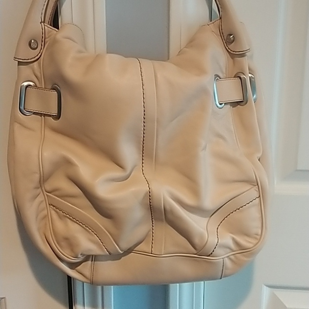 Grancesco Biasia Sheep Leather Cream Slouchy Boho Shoulder Bag - Picture 4 of 12
